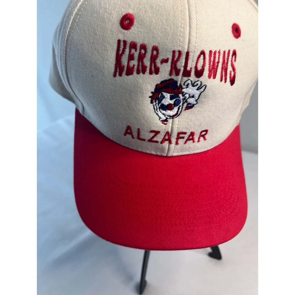 Vintage Mens Vtg 1994 Alzafar Kerr Klowns Kerrville Texas White Red‎ Snapback